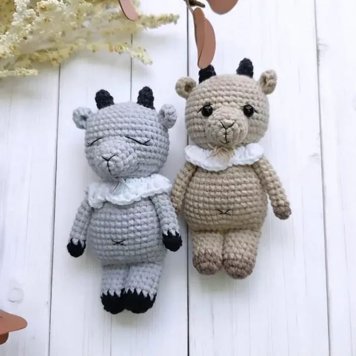 Вязаный козленок схема амигуруми